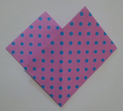 ハート 折り紙 折り方7
